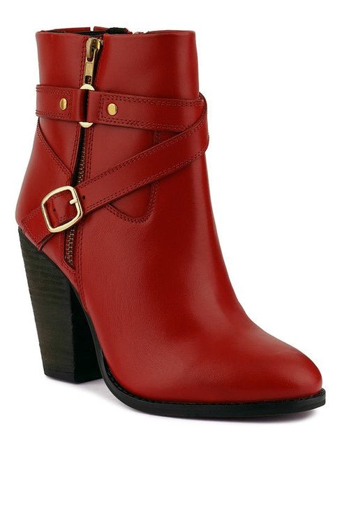 CAT - TRACK Leather Heeled Ankle Boots - Solutionist