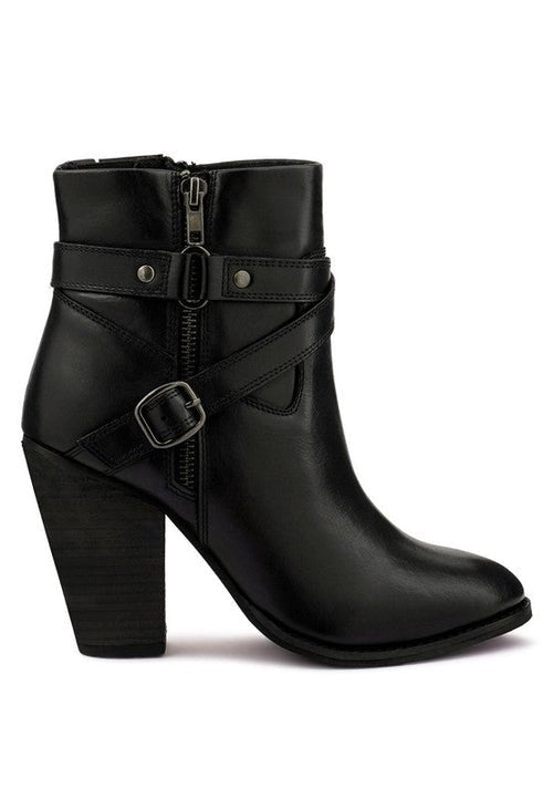 CAT - TRACK Leather Heeled Ankle Boots - Solutionist