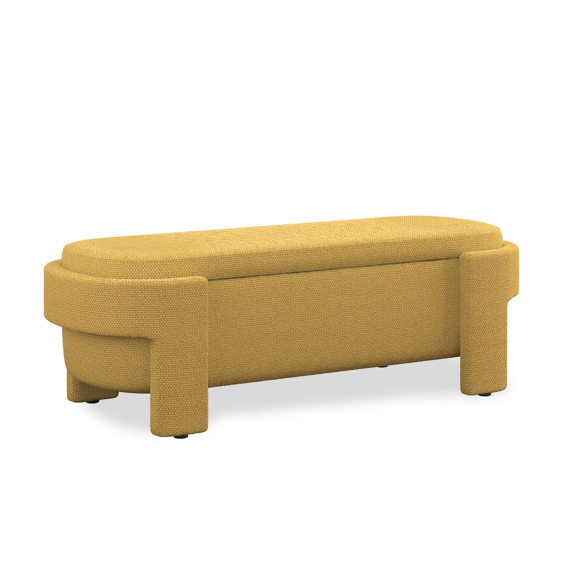 Linen Fabric Upholstered Bench with Large Storage Space for the Living - Solutionists LLCFurniture