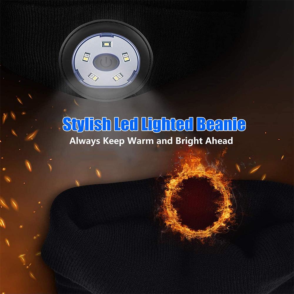 Wireless Bluetooth LED Hat with Music Speakers Light Winter Gift - Solutionists LLCSports & Outdoors