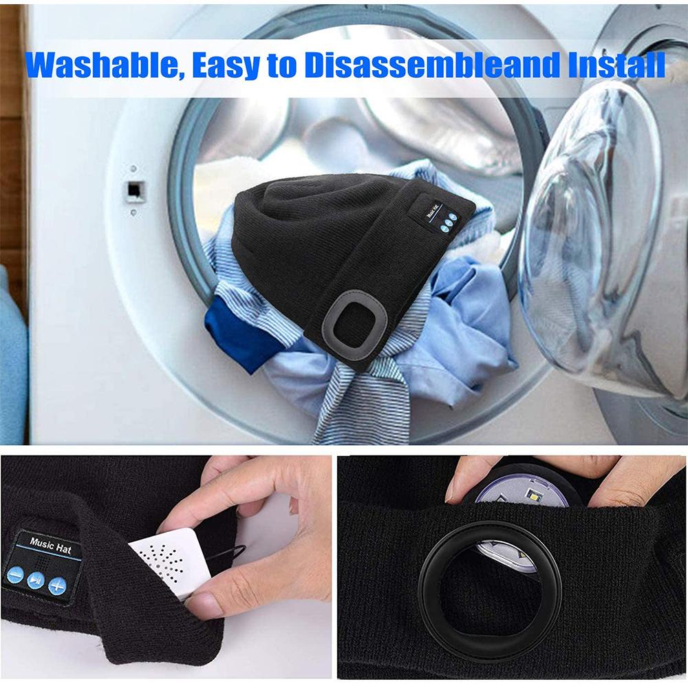 Wireless Bluetooth LED Hat with Music Speakers Light Winter Gift - Solutionists LLCSports & Outdoors