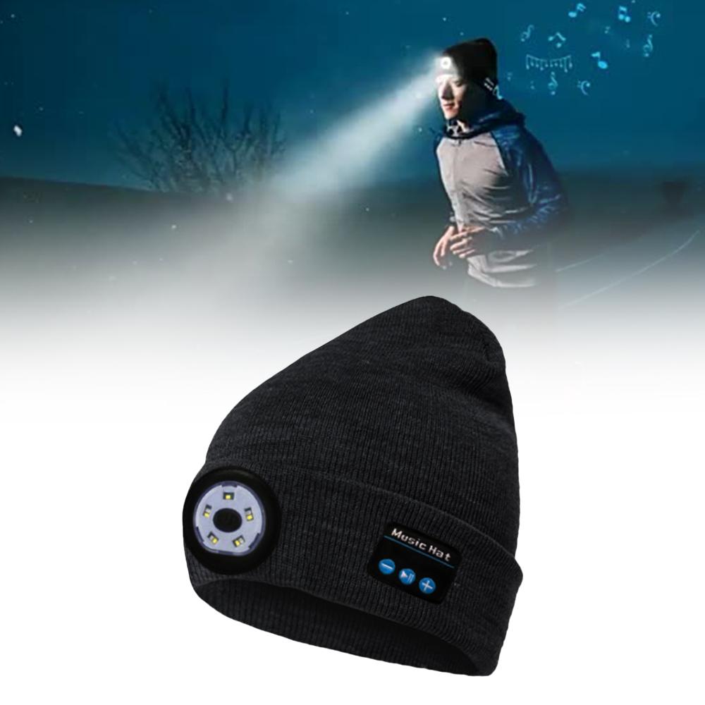 Wireless Bluetooth LED Hat with Music Speakers Light Winter Gift - Solutionists LLCSports & Outdoors