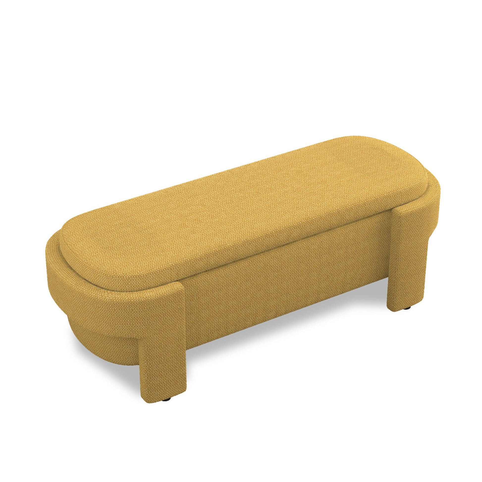 Linen Fabric Upholstered Bench with Large Storage Space for the Living - Solutionists LLCFurniture