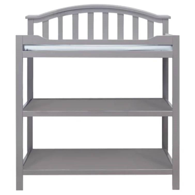 SF Home Baby Toddler Changing Table in Grey Wood Finish with Changing Pad - SolutionistBedroom > Baby & Kids