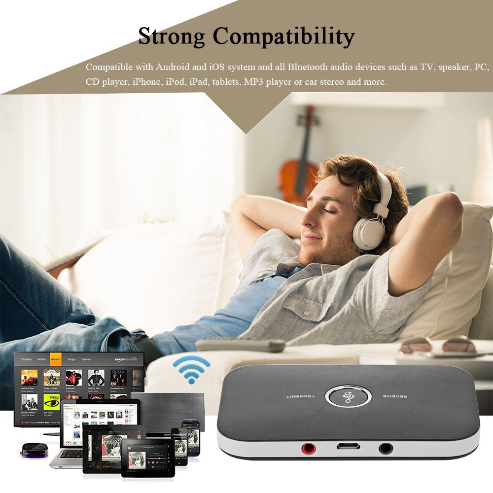 2 in 1 Bluetooth 4.1 Audio Transmitter & Receiver - Solutionists LLCTech Accessories