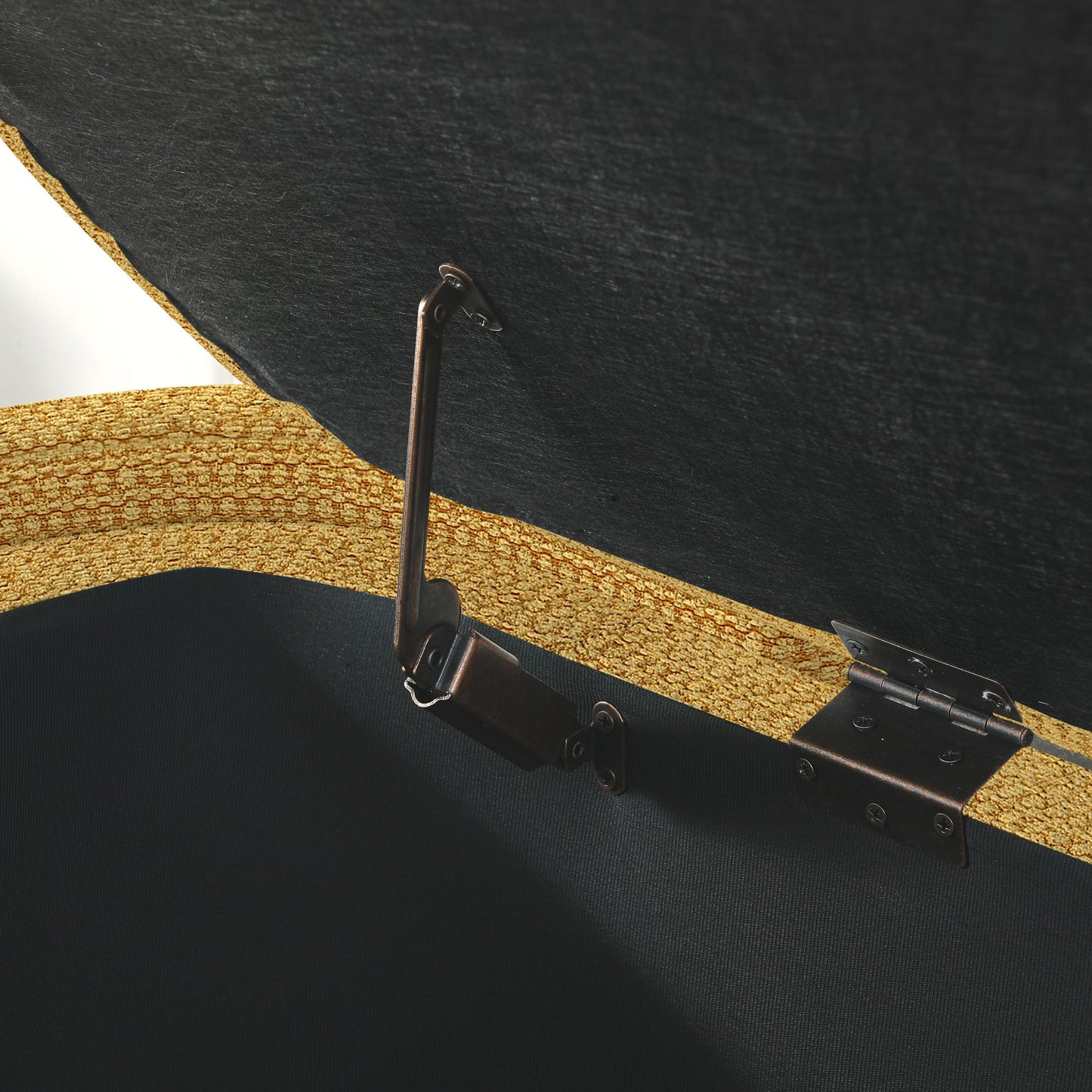 Linen Fabric Upholstered Bench with Large Storage Space for the Living - Solutionists LLCFurniture